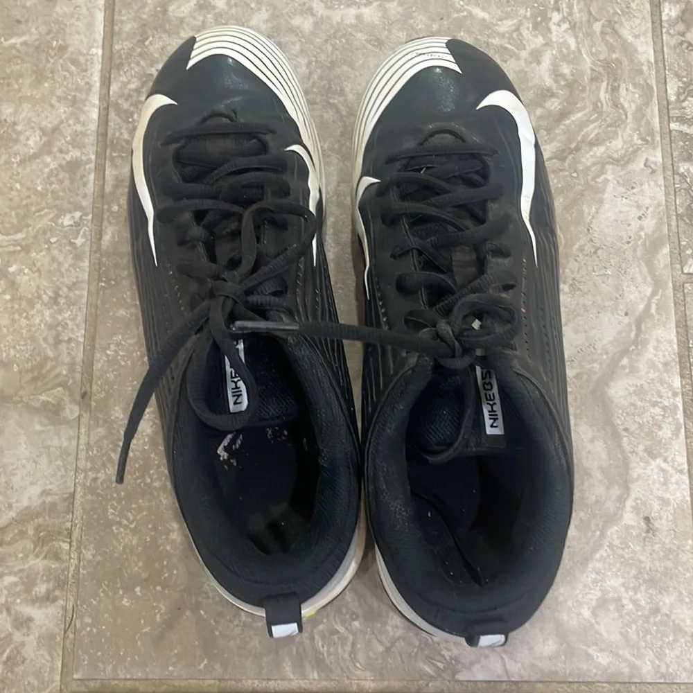 Nike Men’s Vapor Keystone 2 Low 'Black White' FastFlex Baseball Shoes Sz‎ 9.5
